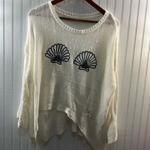 ASOS distressed off the shoulder shell top